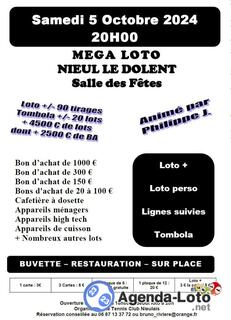 Photo du loto Mega loto a nieul le dolent