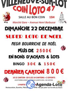 Photo du loto MEGA LOTO DE NOËL du coin loto 47