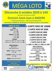 Photo du loto Méga loto organisé par le Lions Club Angers Roi René