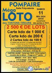 Photo du loto Méga loto des Tontons Tireurs 2 500 euros de lots