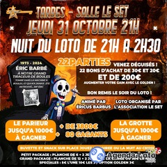 Photo du loto nuit du loto Halloween au SET TARBES