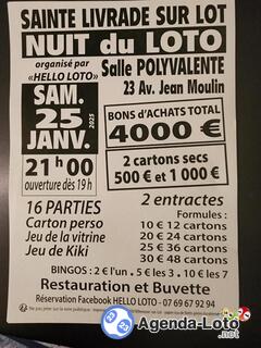 Photo du loto Nuit du loto Sainte livrade