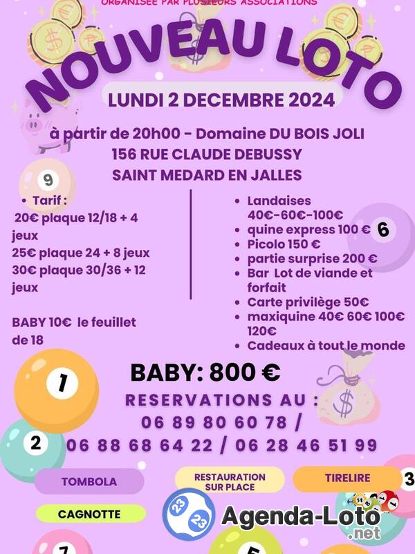 Prochainement Nouveau loto à saint Médard en Jalles