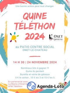 Photo du loto Quine pour le Téléthon