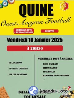 Photo du loto Quine Ouest Aveyron Football