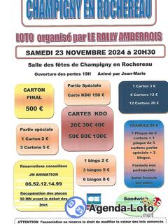 Photo du loto RALLY AMBERROIS animé par Jean-Marie