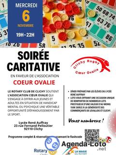 Photo du loto Rotary club Clichy : Soirée caritative Cœur Ovalie