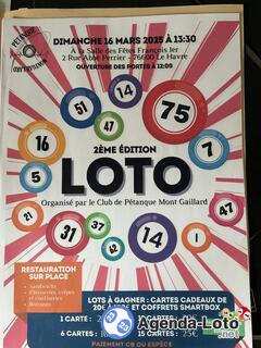 Photo du loto second loto de la pétanque-montgaillard