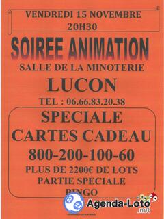 Photo du loto Soirée Animation Loto Spéciale Carte Cadeau