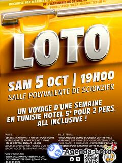 Photo du loto Soirée LOTO animée par Maxime de l'Harmonie de Scionzier