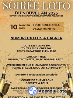 Photo du loto Soirée LOTO du nouvel an 2025 Champagne offert