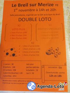 Photo du loto Super double lotos du CDF et de la Gym du breil ani ERIC