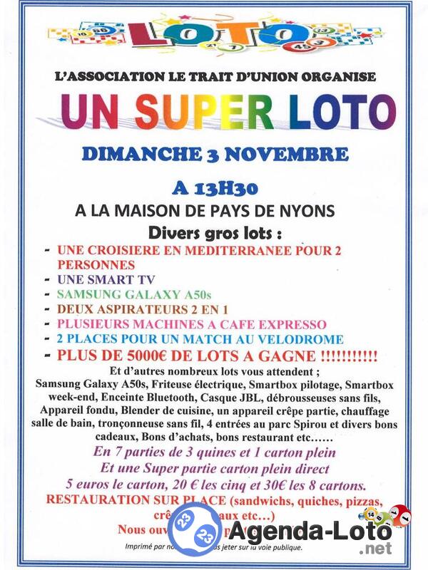 SUPER LOTO le 03 novembre 2024