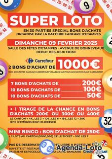 Photo du loto Super loto en 30 parties special bons d'achats