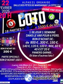 Photo du loto Super loto alpas 21