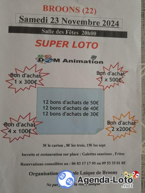 Super Loto Amicale Laique Broons animé: Dom Animation