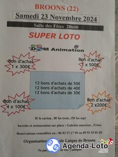 Photo du loto Super Loto Amicale Laique Broons animé: Dom Animation