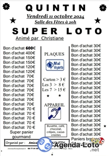 Photo du loto Super Loto Amicale laïque École publique Quintin