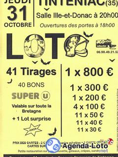 Photo du loto Super loto Amicale des Sapeurs Pompiers Tinténiac avec JCO