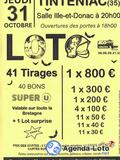 Super loto Amicale des Sapeurs Pompiers Tinténiac avec JCO