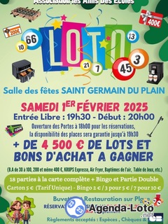 Photo du loto SUPER LOTO des amis des écoles de st germain du plain