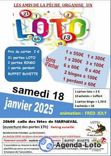 Photo du loto Super loto ( les amis de la pêche )