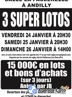 Photo du loto SUPER LOTO des anciens du rugby RCP (Rescap’s) animé par JB