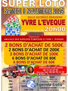 Photo du loto Super loto animation jean marie amicale des sapeur pompiers