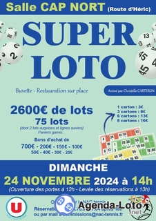 Photo du loto Super LOTO animé par Christelle