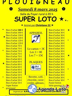 Photo du loto Super Loto animé par Christiane du 22