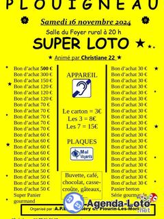 Photo du loto Super Loto animé par Christiane du 22