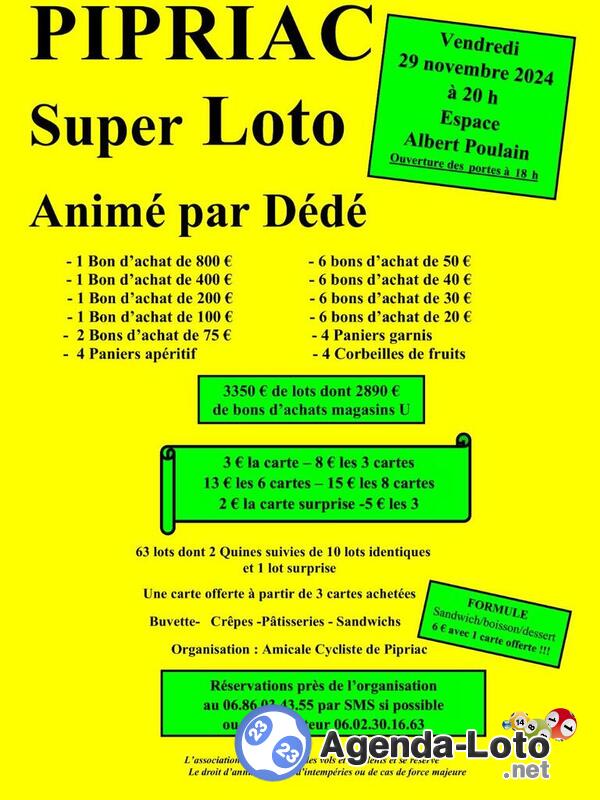 Super Loto animé par Dédé