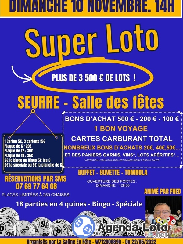 Super loto animé par Fred