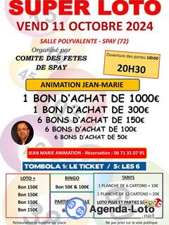 Photo du loto Super loto anime par jean marie 1 bon 1000e