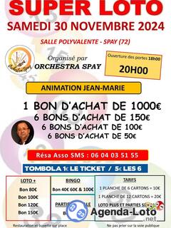 Photo du loto Super loto anime par jean marie 1 bon 1000e