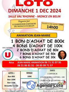 Photo du loto Super loto anime par jean marie 1 bon 800e