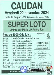 Photo du loto SUPER LOTO animé par Marie JP