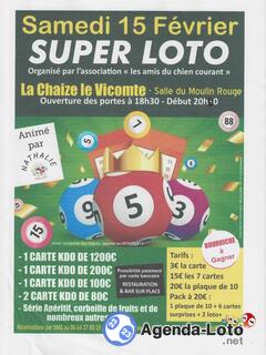 Photo du loto super loto animé par Nathalie 90 TIRAGES