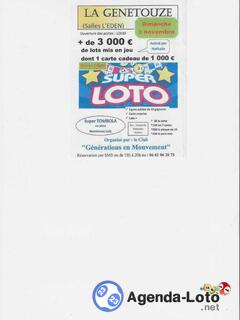 Photo du loto super loto animé par Nathalie 90 TIRAGES