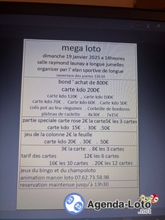 Photo du loto Super loto animer par Manon