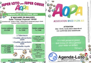 Photo du loto Super loto pour aopa