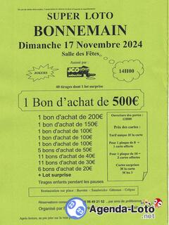 Photo du loto Super loto APE école Henri Matisse Bonnemain avec JCO