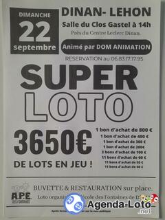 Photo du loto Super Loto Ape les Fontaines animé: Dom Animation