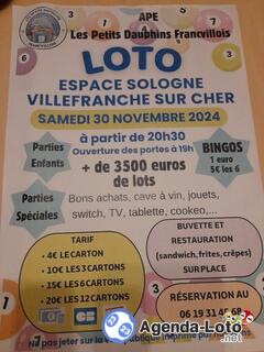 Photo du loto Super loto de APE les Petits Dauphins Francvillois