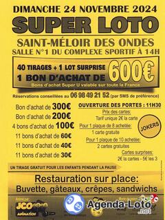 Photo du loto Super loto APEEP école de St Méloir avec JCO