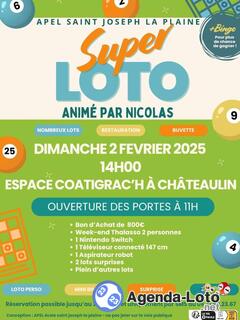 Photo du loto Super Loto de APEL Saint-Joseph La Plaine