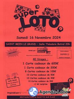 Photo du loto Super loto APEL St Joseph de St Méen avec JCO