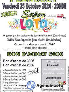 Photo du loto Super loto association Créa Danse de Plancoët avec JCO