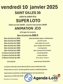 Photo du loto Super loto Association Family 35 avec JCO