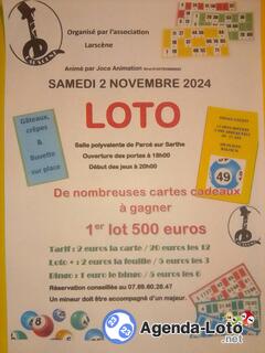 Photo du loto Super loto association larscene par joce animation